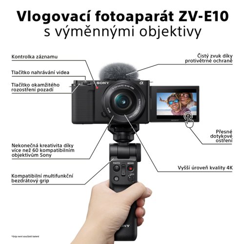SONY Alpha ZV-E10 Vlogovací kamera