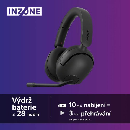 SONY INZONE H5 Black - Gaming sluchátka (WH-G500B)