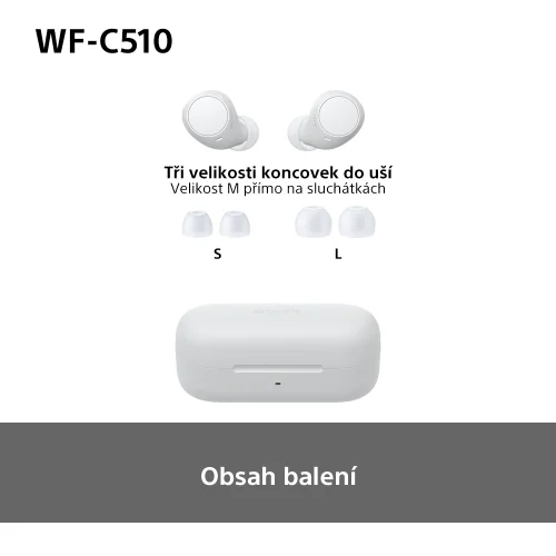 SONY WF-C510 White (Bluetooth sluchátka)