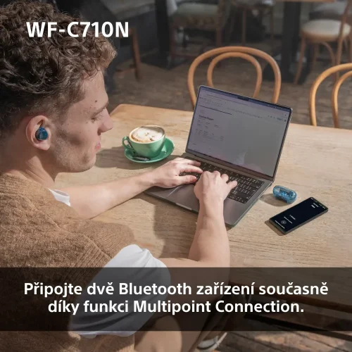SONY WF-C710N Skleněná modrá (Bluetooth sluchátka s noise cancelling)