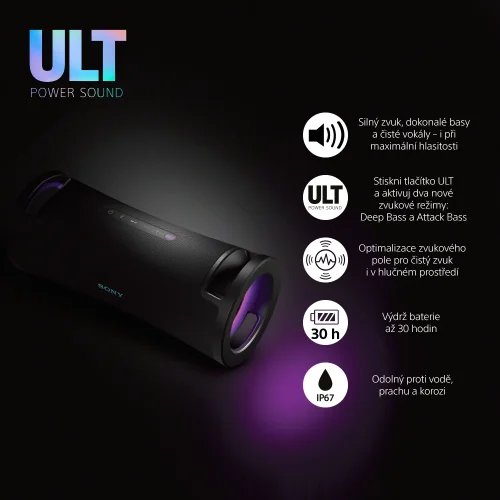 SONY ULT FIELD 7 Black - Bluetooth reproduktor (SRS-ULT70)