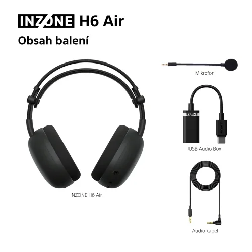 SONY INZONE H6 Black - Gaming open-back sluchátka (MDR-G600)