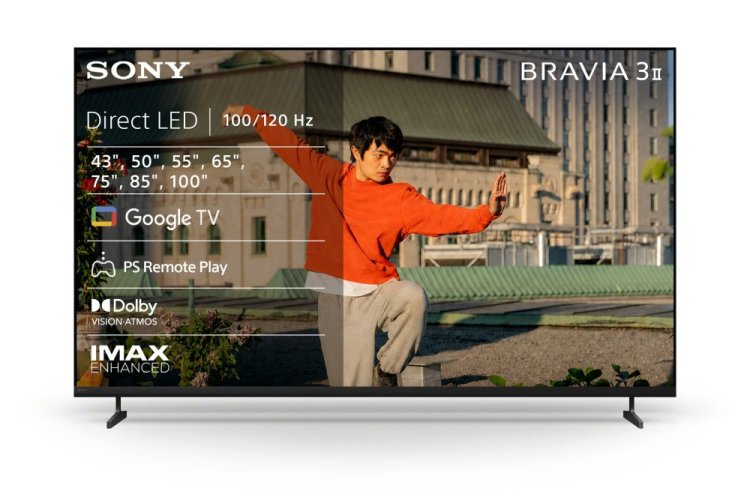 SONY BRAVIA 3 II - 43" 4K HDR Direct LED 120Hz, Google TV (K43XR35M2)