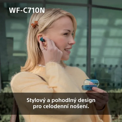 SONY WF-C710N Skleněná modrá (Bluetooth sluchátka s noise cancelling)