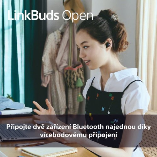 SONY LinkBuds Open Černá - Bluetooth sluchátka (WF-L910B) - ROZBALENO