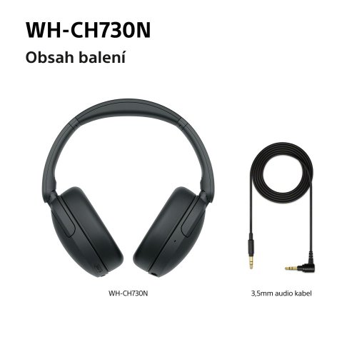 SONY WH-CH730N Černá (Bluetooth sluchátka s noise cancelling)
