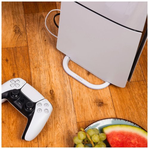 Stojánek FIXED pro PlayStation 5,  Slim a Pro s RGB LED podsvícením, bílý