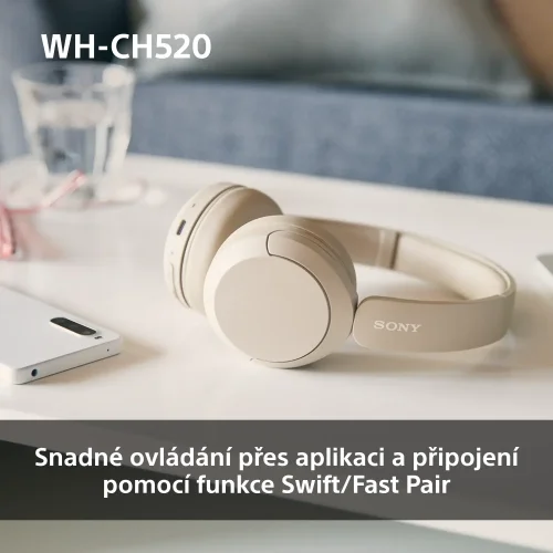 SONY WH-CH520 Růžová (Bluetooth sluchátka)