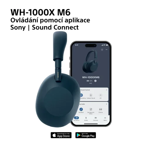 SONY WH-1000XM6 Blue (Bluetooth sluchátka s noise cancelling)