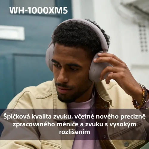 SONY WH-1000XM5 Smoky Pink (Bluetooth sluchátka s noise cancelling)