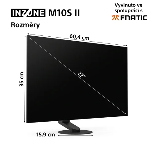 SONY INZONE M10S II (SDM-27Q102) - herní monitor 27", 1440p, OLED, 540Hz, 0.02ms
