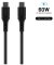 Nabíjecí a datový Liquid silicone kabel FIXED s konektory USB-C/USB-C a podporou PD, 1.2m, USB 2.0, 60W, černý