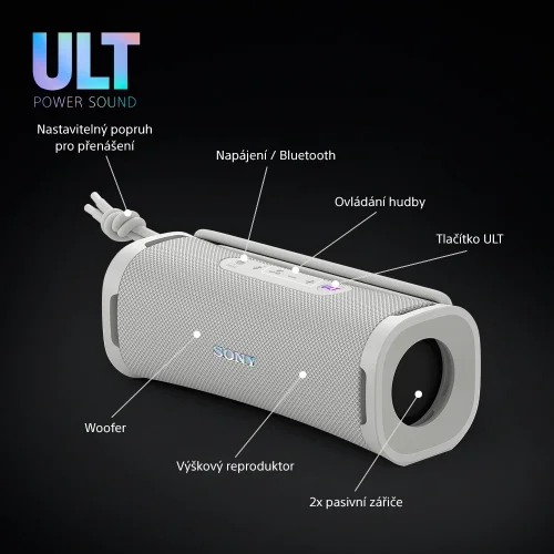 SONY ULT FIELD 1 White - Bluetooth reproduktor (SRS-ULT10)