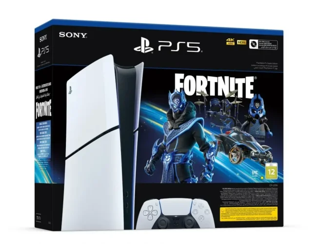 PlayStation 5 Slim, SSD 1TB Digital + FORTNITE + hra Astro's Playroom (verze bez mechaniky)