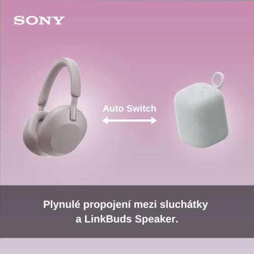 SONY WH-1000XM5 Smoky Pink (Bluetooth sluchátka s noise cancelling)