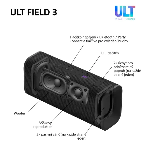 SONY ULT FIELD 3 Forest Grey - Bluetooth reproduktor (SRS-ULT30)
