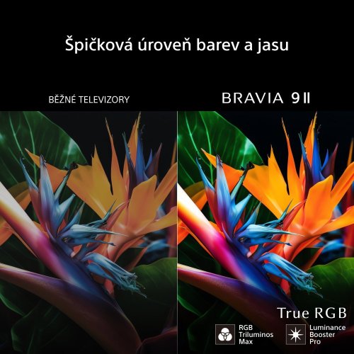 SONY BRAVIA 9 II True RGB - 85" 4K, 120Hz, XR procesor, CalMAN kalibrace, Google TV (K85XR95M2)