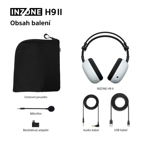 SONY INZONE H9 II White - Gaming sluchátka (WH-G910NW)