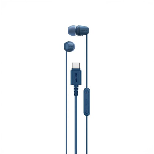 SONY IER-EX15C Modrá (Kabelová sluchátka s USB-C a mikrofonem)