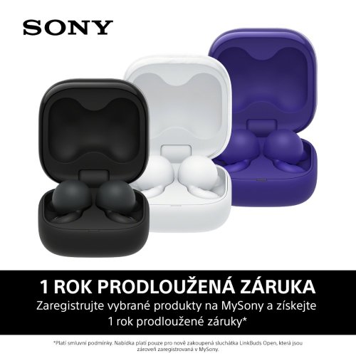 SONY LinkBuds Open Bílá - Bluetooth sluchátka (WF-L910W)