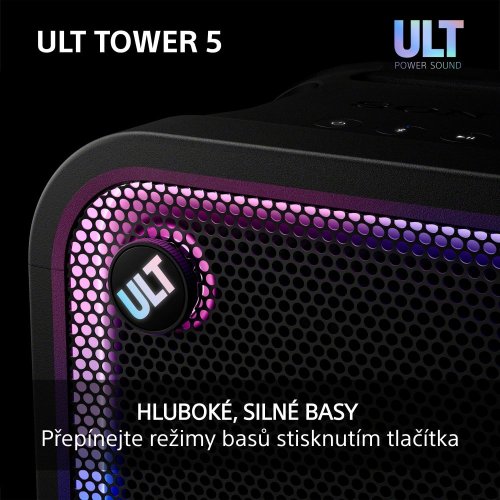 SONY ULT TOWER 5 - výkon 300W, výdrž baterie až 20h (SRSULT500) - 2 KUSY - STEREO