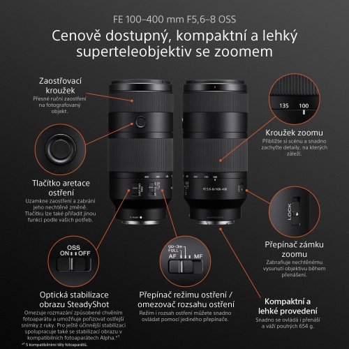 SONY FE 100-400 f/5,6–8 OSS (SEL100400)