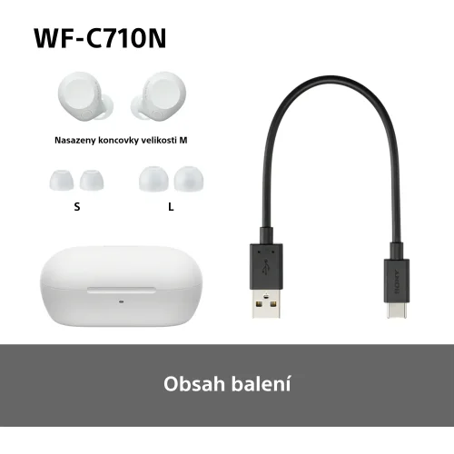 SONY WF-C710N Bílá (Bluetooth sluchátka s noise cancelling)