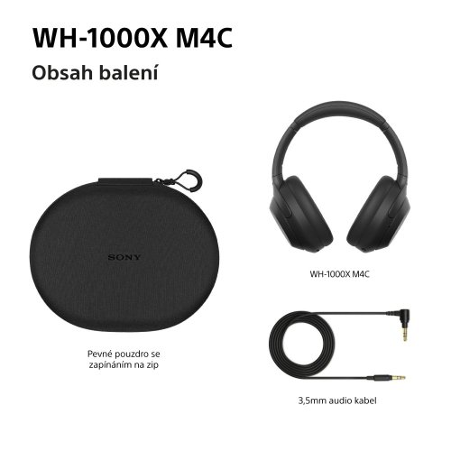 SONY WH-1000XM4C Black (Bluetooth sluchátka s noise cancelling)