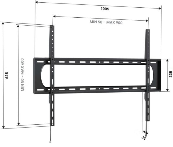 Vogel´s UP 9003  (nástěnný držák pro TV)  - 55–120'' max 120kg