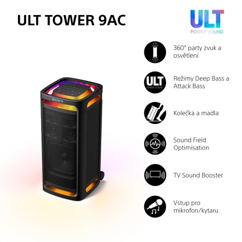 SONY ULT TOWER 9AC Black - Karaoke party systém (SRS-ULT900AC)