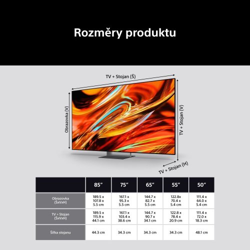 SONY BRAVIA 7 II True RGB - 65" 4K, 120Hz, XR procesor, CalMAN kalibrace, Google TV (K65XR75M2)