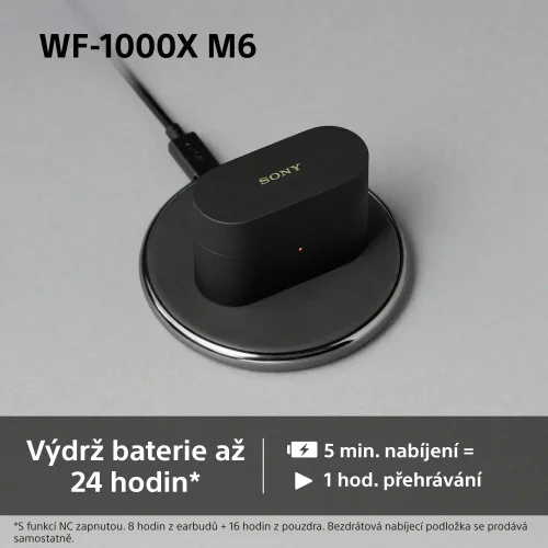 SONY WF-1000XM6 Black (Bluetooth sluchátka s noise cancelling)