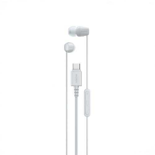 SONY IER-EX15C Bílá (Kabelová sluchátka s USB-C a mikrofonem)