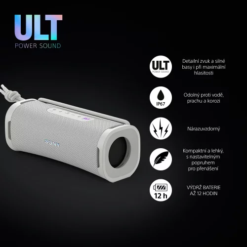 SONY ULT FIELD 1 White - Bluetooth reproduktor (SRS-ULT10)