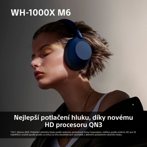 SONY WH-1000XM6 Blue (Bluetooth sluchátka s noise cancelling)