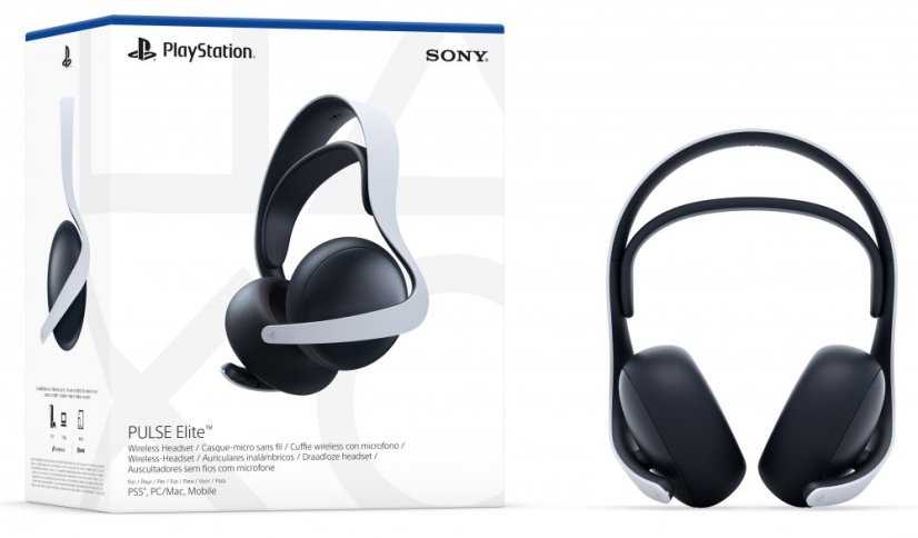 Bezdrátová sluchátka s mikrofonem SONY PULSE Elite White + tvrdé pouzdro - pro konzoli PS5, PS Portal, PS VR2 a PS4