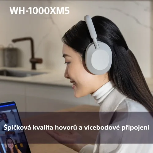 SONY WH-1000XM5 Silver (Bluetooth sluchátka s noise cancelling)