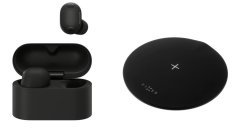 SONY WF-1000XM6 Black + FIXED SlimPad, 15W - Podložka pro rychlé bezdrátové nabíjen