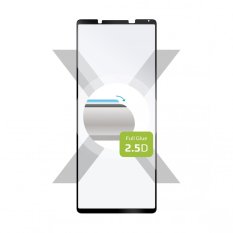 Sony Xperia 5 V - Ochranné tvrzené sklo FIXED Full-Cover, lepení přes celý displej, černé