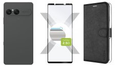 Xperia 10 VII 5G Charcoal Black (128GB) - modelová řada 2025 + ochranný kryt + ochranné sklo