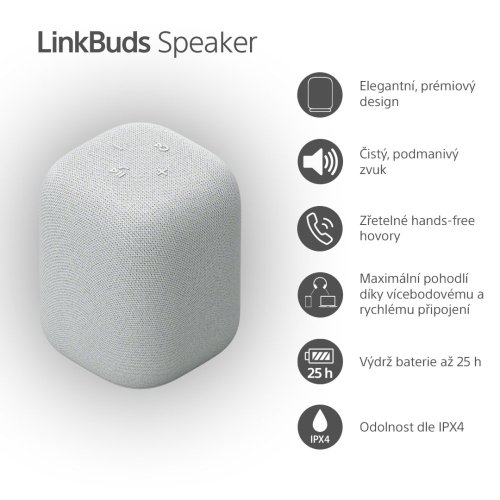 SONY LinkBuds Speaker Šedá - Bluetooth reproduktor (SRS-LS1H)