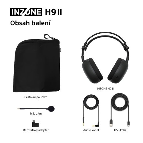 SONY INZONE H9 II Black - Gaming sluchátka (WH-G910NB)