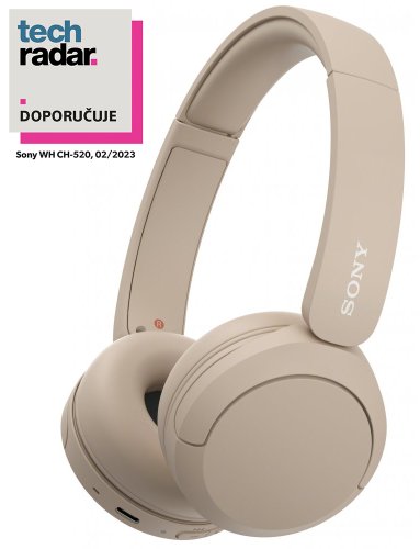 SONY WH-CH520 Krémová (Bluetooth sluchátka)