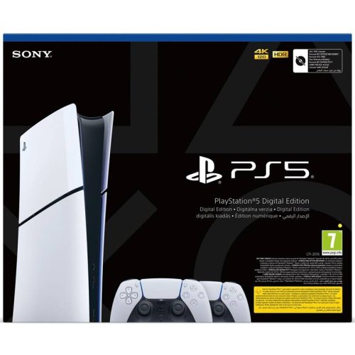 PlayStation 5 Slim, SSD 1TB Digital 2X DualSense + hra Astro's Playroom (verze bez mechaniky)