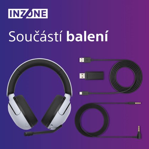 SONY INZONE H5 White - Gaming sluchátka (WH-G500W)