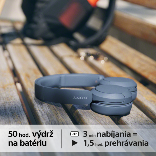 SONY WH-CH520 Modrá (Bluetooth sluchátka)