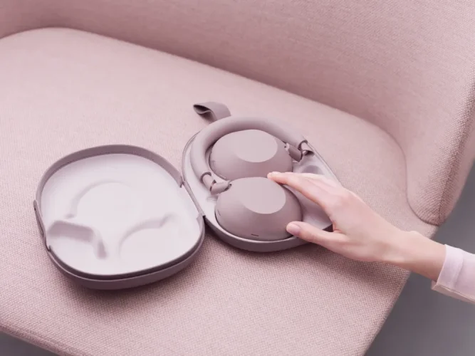 SONY WH-1000XM6 Sand Pink (Bluetooth sluchátka s noise cancelling)