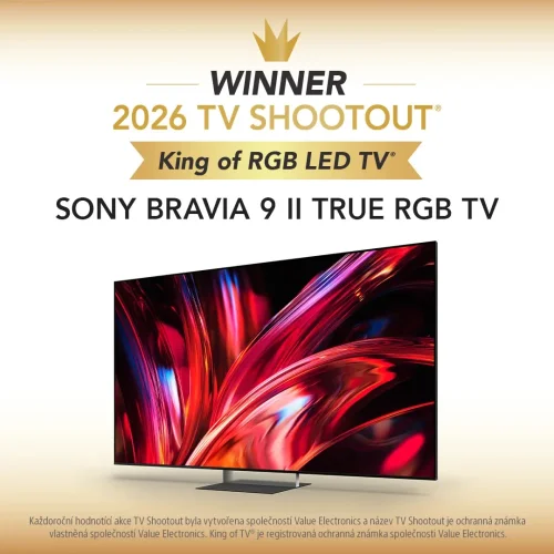 SONY BRAVIA 9 II True RGB - 65" 4K, 120Hz, XR procesor, CalMAN kalibrace, Google TV (K65XR95M2)