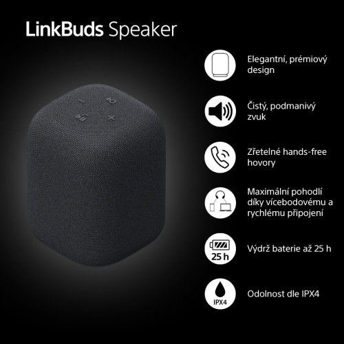 SONY LinkBuds Speaker Černá - Bluetooth reproduktor (SRS-LS1B)