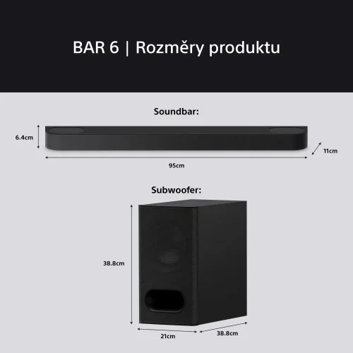 SONY BRAVIA Theatre Bar 6 -  3.1.2 kanály, 6 reproduktorů (HTB600)